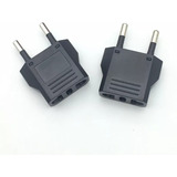 5un Adaptador Tomada Americano 2 Pinos Chatos X Brasileiro
