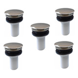 5un Válvula Click Aço Inox Para Cubas Pia Lavatório E Tanque
