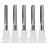 5x Fresas 2 Cortes Retos 6x25mm Mdf Router Cnc Spindler