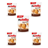 5x Nutella Biscuit Biscoito Wafer Creme D Avelã Ferrero 304g