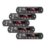 5x Placa Decodificadora Usb Mp3 Fm Auxiliar Bt Cartão Tf