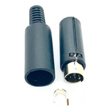 5x Plug Mini Din 6 Pinos Macho P/ Cabo