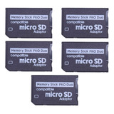 5x Adaptador Memory Stick Pro Duo Micro sd Tf Tf Para Ms Sd