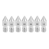 5x Bico Nozzle Inox 1 75mm Mk8 Ender 3 Varios Tamanhos
