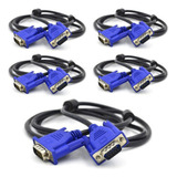 5x Cabos Vga Para Monitor Macho Tv Pc Câmeras 1 8 Metros