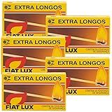 5x Caixas De Fósforo Extra Longo Fiat Lux Com 50 Unidades