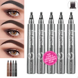 5x Caneta Delineadora Sobrancelha Bella Boutique Fio A Fio Prova D água 24h Cor 4 Cinza