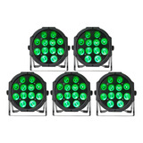 5x Canhao De Led Par Led 12 Led Cree 12w Rgbw Dmx Iluminacao Bivolt