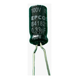 5x Capacitor Eletrolítico 0 33uf 100v 85 5x11mm Epcos