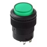 5x Chave Botão Com Trava C Neon 4t R16 503ad Verde
