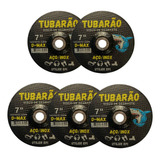5x Disco De Desbaste 7 Polegadas Metal Inox Tubarão