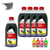 5x Fluido P Radiador Aditivo Arrefecimento Verde azul Wurth