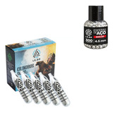 5x Gas Co2 12g Leão E Bbs Esfera De Aço Níquel 4 5mm 300un