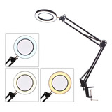 5x Lupa Lâmpada De Mesa Dobrável Led Lupa