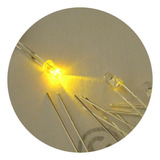 5x Mini Led 3mm Alto Brilho Amarelo Flameja Vela Tocha Fogo