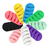 5x Organizador De Fios E Cabos Adesivo Silicone Mesa Com 5x1