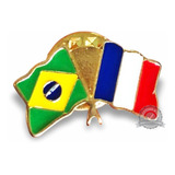 5x Pin Broche Bandeira Brasil França Itália Etc Dourada Copa