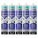 5x Silicone Sil Trade 280g Para Aquarios S fungicida