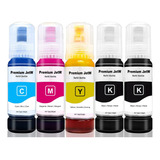 5x Tinta Para Epson T664 L110 L120 L210 L455 L495 644