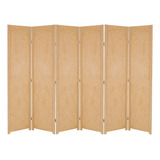 6 Biombo Folha Liso Ripado Madeira Mdf Divisor Ambiente M1