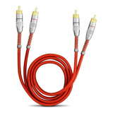 6 Cabo Rca De 1 Metro + 7 Y 1f+2m Blindado Conector Ouro