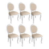6 Cadeira Entalhada De Luxo Para