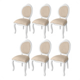 6 Cadeira Medalhao Madeira Maciça Luxo Design Ingles