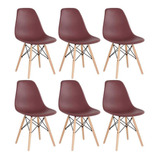 6 Cadeiras Charles Eames Wood Jantar