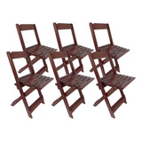 6 Cadeiras Dobráveis Madeira Maciça Itaúba