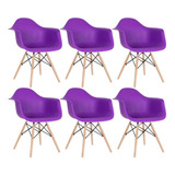 6 Cadeiras Eames Wood Daw