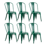 6 Cadeiras Iron Tolix Aço Metal