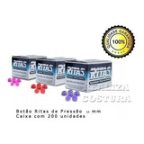 6 Caixas De Botões De Pressão Ritas Caixa Com 200 Unidades 