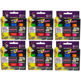 6 Caixas Tinta Para Tecido Art Teen - Acrilex Neon Tie Dye