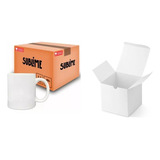 6 Caneca + Caixinha Branca P/ Sublimação Sublime 325ml