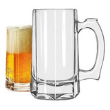 6 Canecas De Chopp E Cerveja Copo De Vidro Liso 700ml