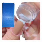 6 Carimbos De Silicone P/ Unhas Com Placa -nail Art Manicure