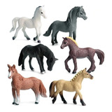 6 Cavalo Miniatura Animal Brinquedo