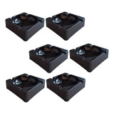 6 Cinzeiro Mesa Quadrado Preto Plástico Resistente Casa Bar