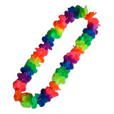 6 Colar Havaiano Tecido Flor Festa Balada Casamento