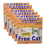 6 Coleiras Anti Pulgas Free Cat 36cm Gatos 100% Atóxico