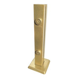 6 Coluna Torre Dourada 60 Cm 2 Furos Guarda Corpo De Vidro