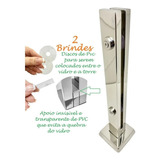 6 Coluna Torre Inox 80 Cm Guarda Corpo Corrimão 2 Furos
