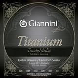 6 Encordoamento Giannini Titanium Violão Nylon Média Genwtm