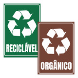 6 Etiquetas Adesivas Lixo Reciclável+ Lixo