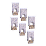 6 Extensor De Sementes Alpiste Comedouro Meia Lua P/ Gaiola