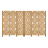 6 Folha Biombo Sem Dobradiça Divisor Ambiente Madeira Mdf M1