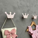 6 Ganchos De Parede Infantil Menina Decoração Formatos Rosa