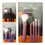 6 Kit De 05 Pincéis De Maquiagem Macrilan Atacado Revenda 