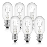 6 Lâmpada Rosca E12 Luz P/ Abajour Luminária Máquina Costura Cor Da Luz Branco-quente 110v