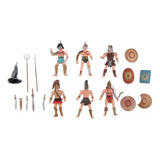 6 Lindas Miniaturas - Gladiador - Soldado Romano - Guerreiro